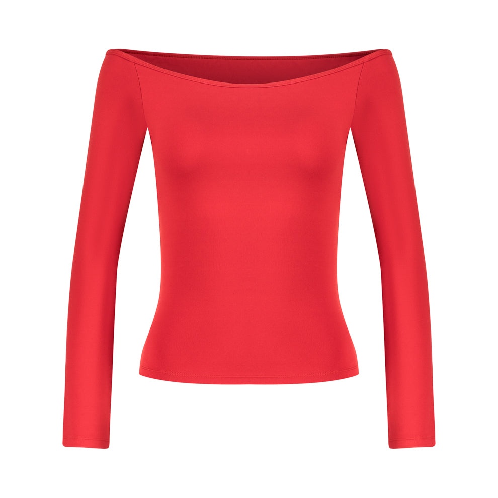 OFF-SHOULDER SCULPTING TOP