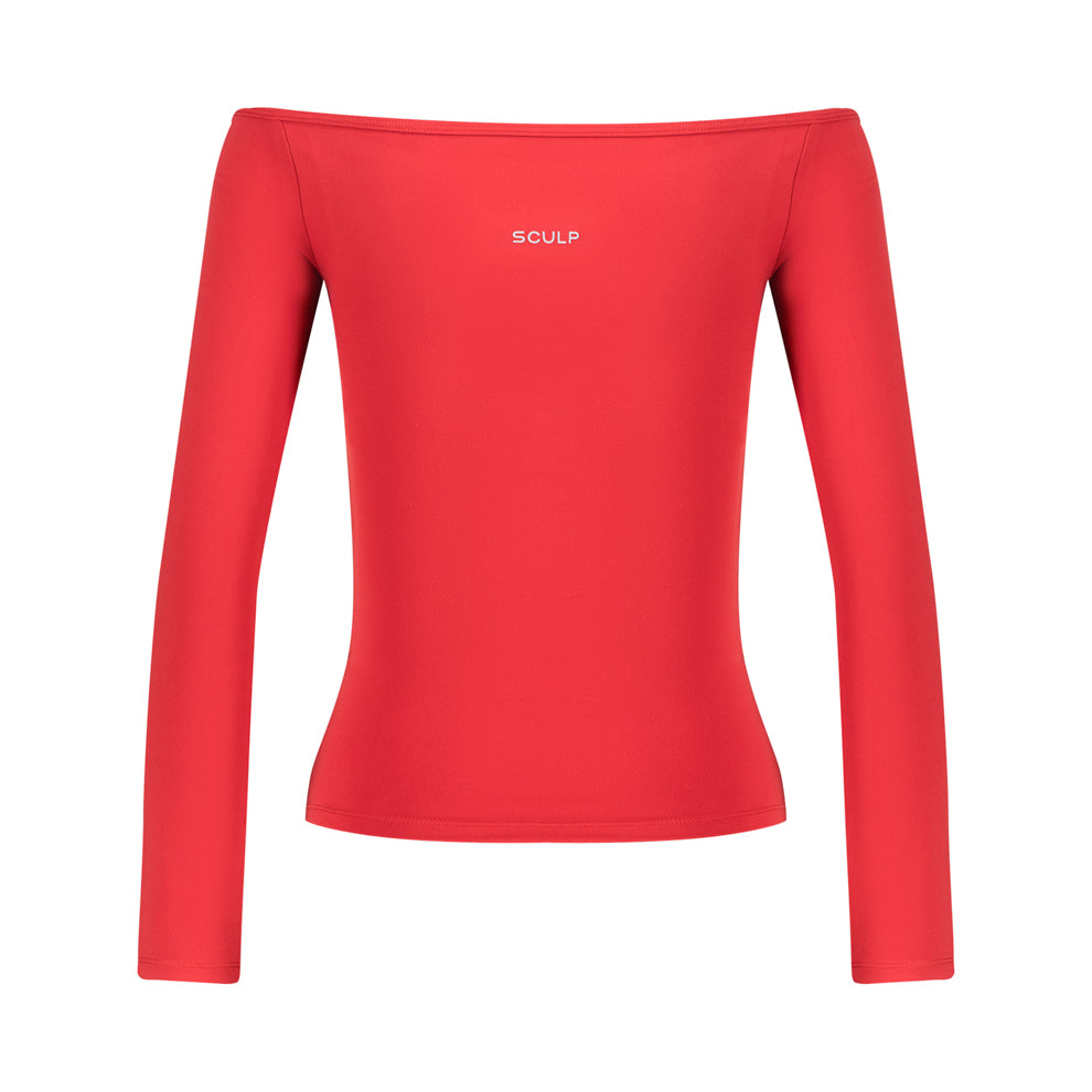 OFF-SHOULDER SCULPTING TOP