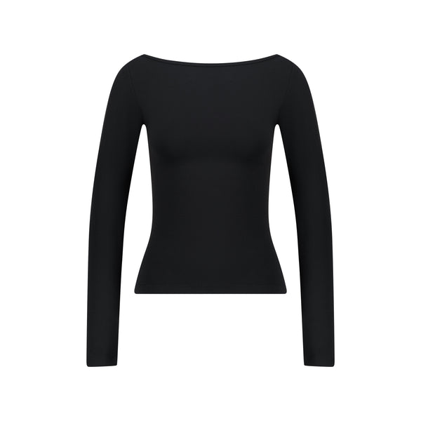 BOAT NECK LONG SLEEVE TOP