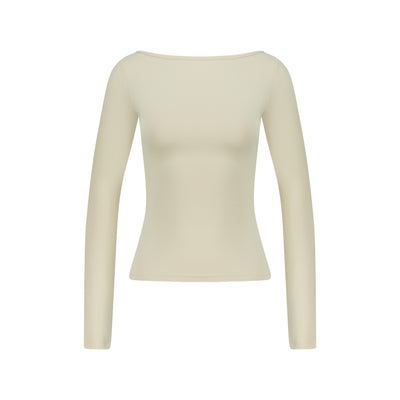 BOAT NECK LONG SLEEVE TOP