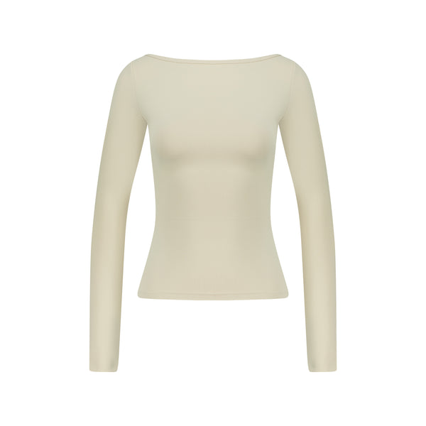 BOAT NECK LONG SLEEVE TOP