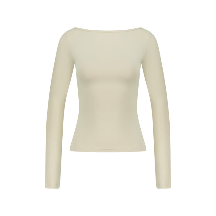 BOAT NECK LONG SLEEVE TOP