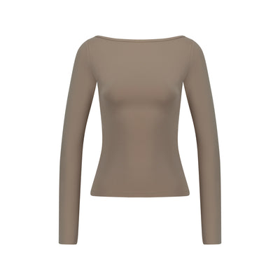 BOAT NECK LONG SLEEVE TOP