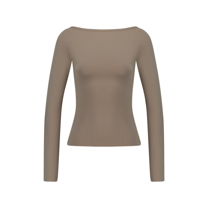 BOAT NECK LONG SLEEVE TOP