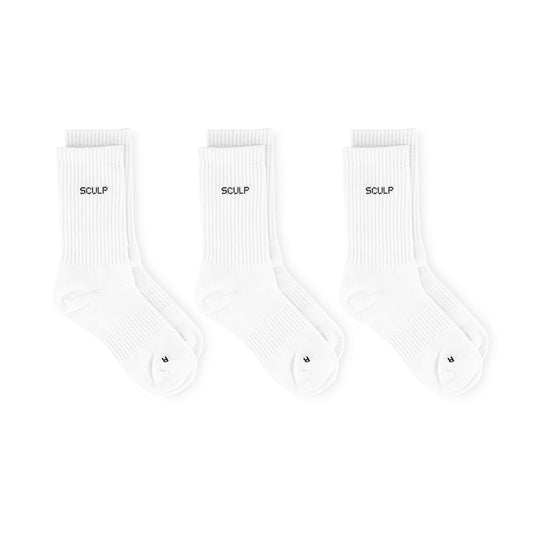 "THE LIFTING" CREW SOCKS –– SET OF 3