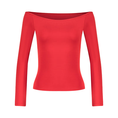 OFF-SHOULDER SCULPTING TOP