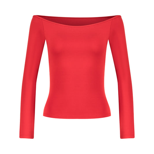 OFF-SHOULDER SCULPTING TOP