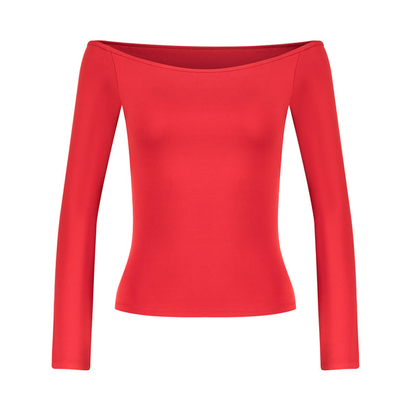 OFF-SHOULDER SCULPTING TOP