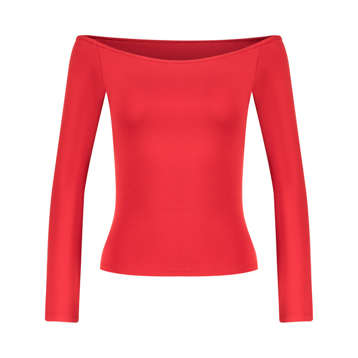 OFF-SHOULDER SCULPTING TOP
