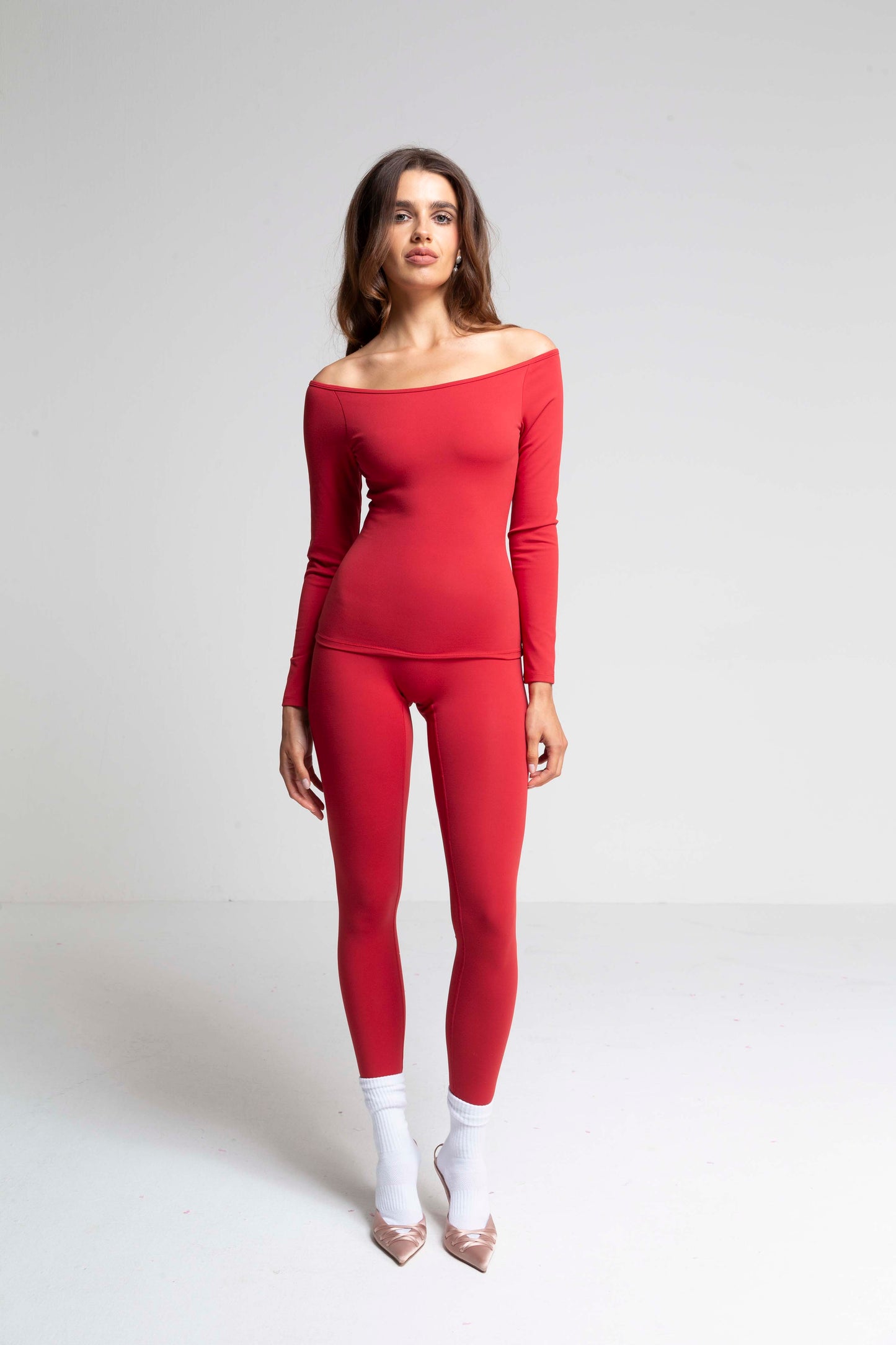 OFF-SHOULDER SCULPTING TOP