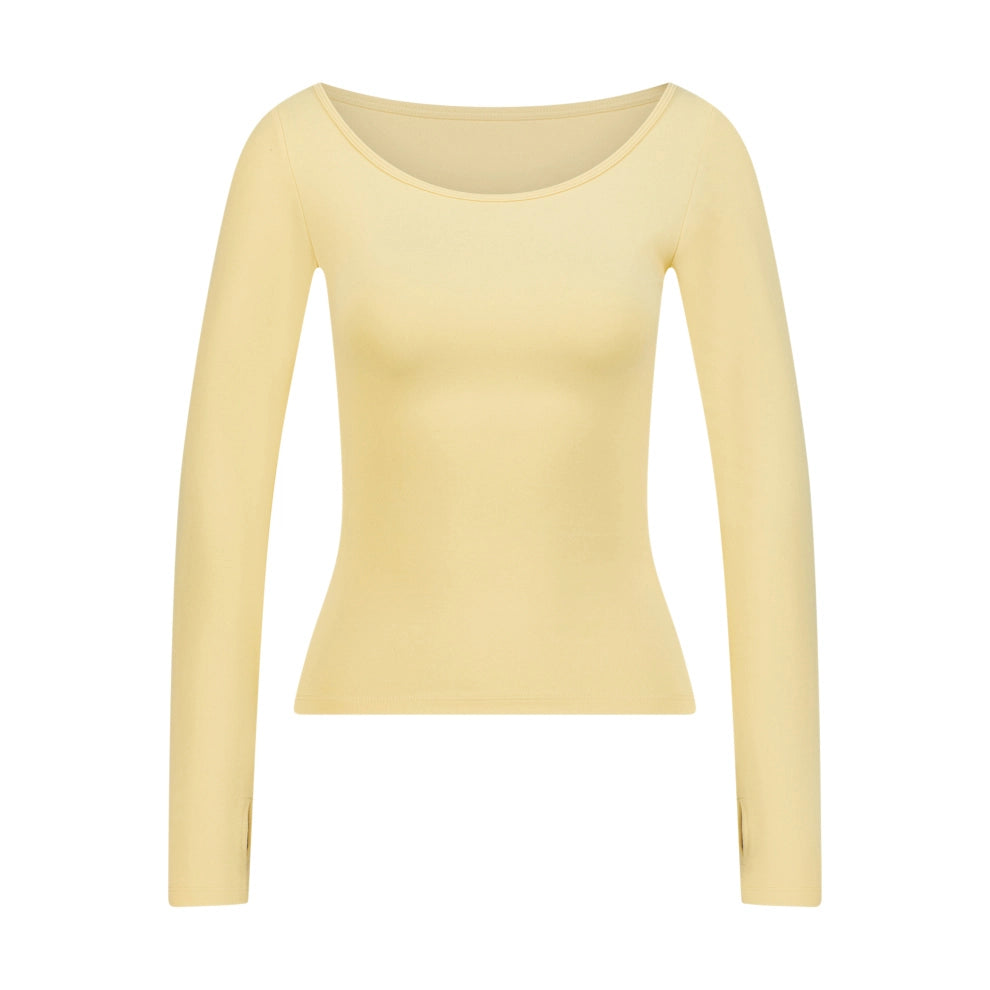 LONG SLEEVE SCULPTING TOP image 1