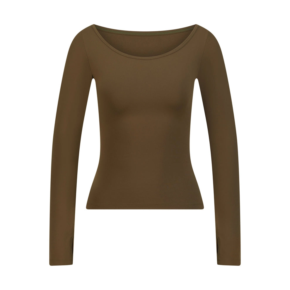 LONG SLEEVE SCULPTING TOP image 5