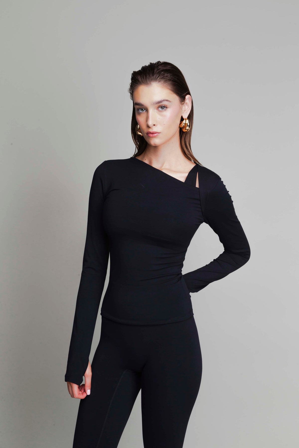 ASYMMETRICAL LONG SLEEVE TOP image 5