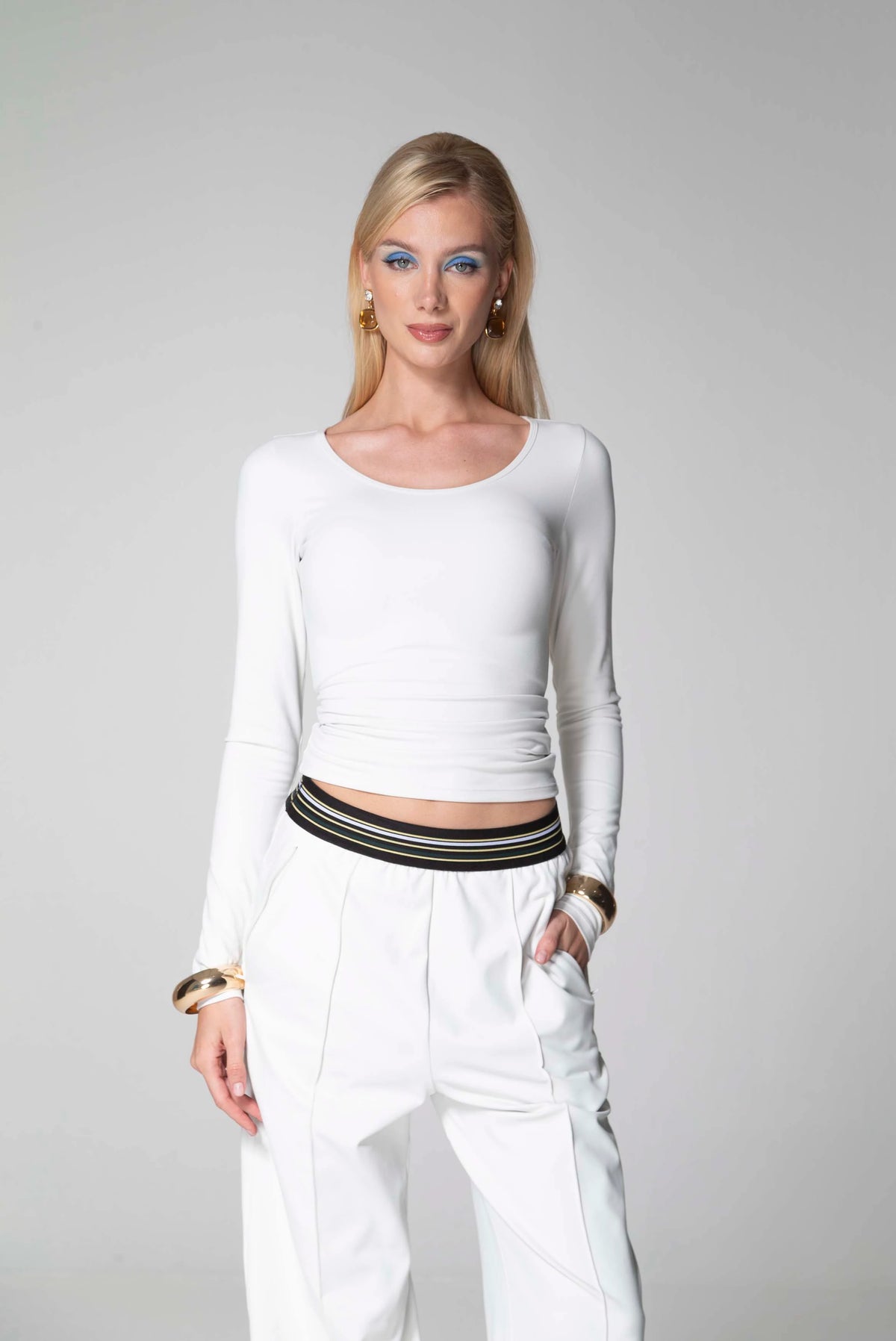 LONG SLEEVE SCULPTING TOP image 3