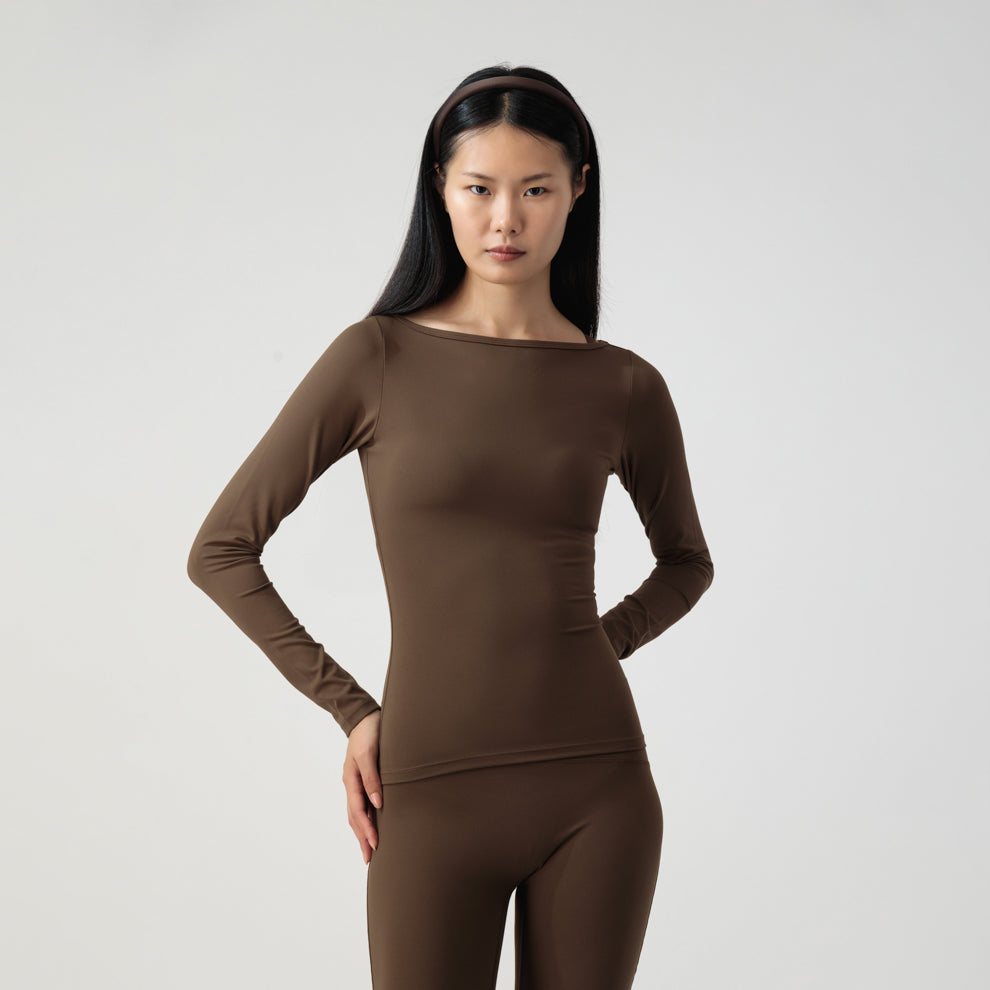 BOAT NECK LONG SLEEVE TOP image 9