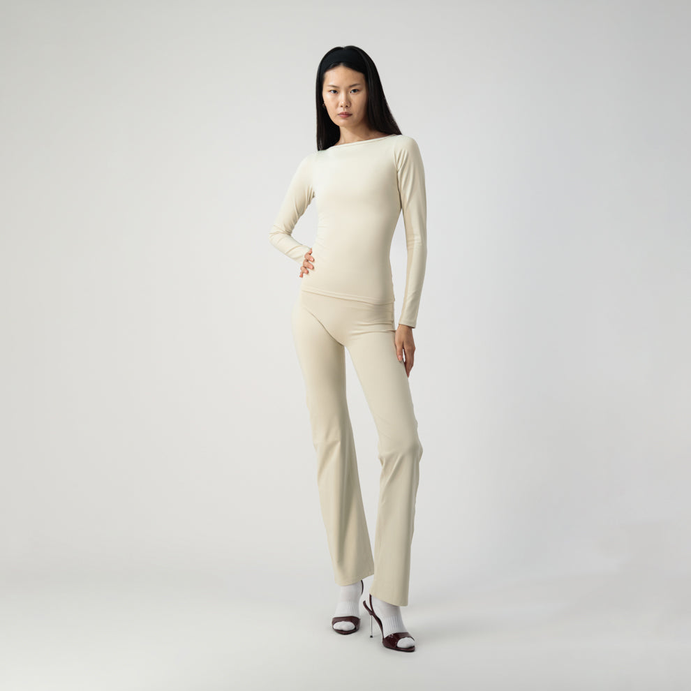 BOAT NECK LONG SLEEVE TOP image 2