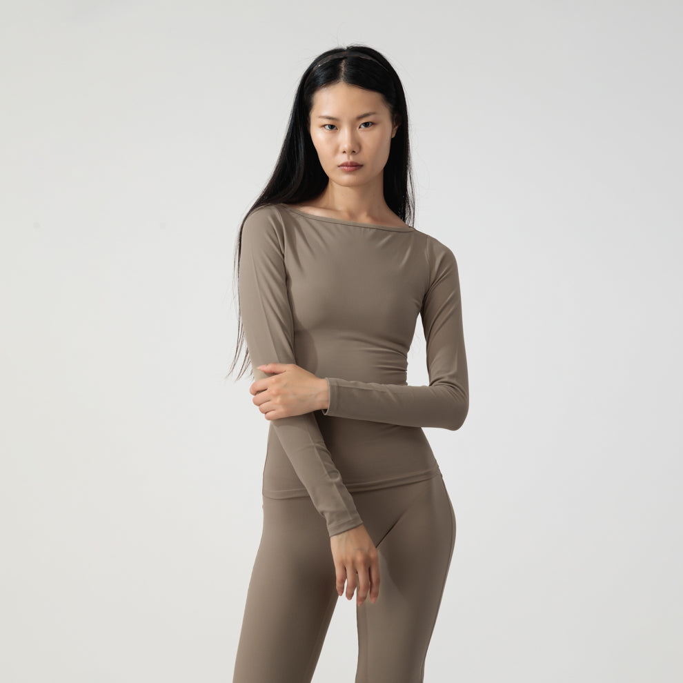 BOAT NECK LONG SLEEVE TOP image 13
